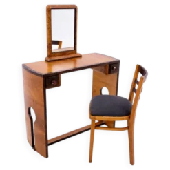 Ensemble coiffeuse + chaise Art déco, Pologne, Art Déco, vers 1940.