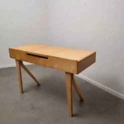 Ensemble coiffeuse et tabouret de style moderne hollandais en contreplaqué de bouleau, conçu par Cees Braakman pour Pastoe, 1951