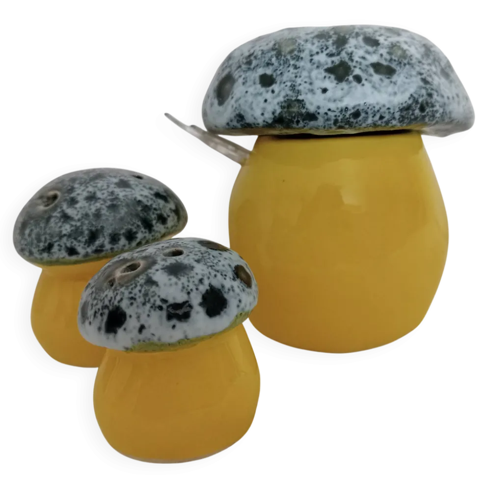 Ensemble à condiments faïence années 70