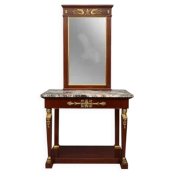 Ensemble console et miroir de style Empire.