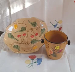 Ensemble coupe à fruits et seau à glaçons en céramique Poët-Laval — An