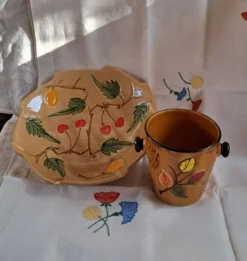 Ensemble coupe à fruits et seau à glaçons en céramique Poët-Laval — An