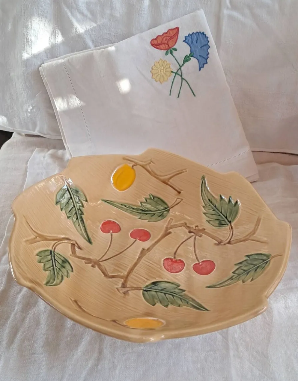 Ensemble coupe à fruits et seau à glaçons en céramique Poët-Laval — An
