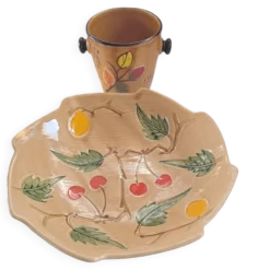 Ensemble coupe à fruits et seau à glaçons en céramique Poët-Laval — An