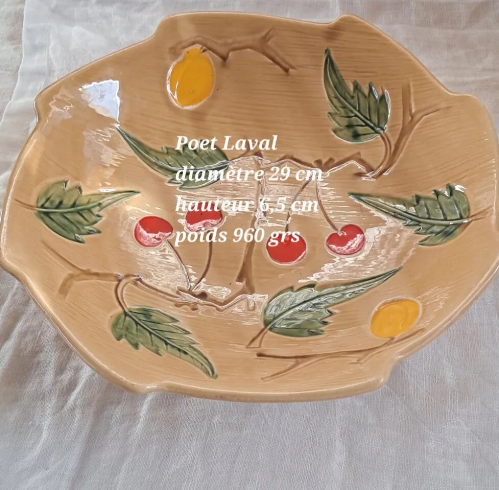 Ensemble coupe à fruits et seau à glaçons en céramique Poët-Laval — An