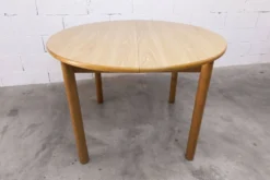 Ensemble Danois table transformable 114 cm /154 + 4 chaises moderniste 1970