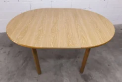 Ensemble Danois table transformable 114 cm /154 + 4 chaises moderniste 1970