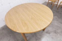 Ensemble Danois table transformable 114 cm /154 + 4 chaises moderniste 1970