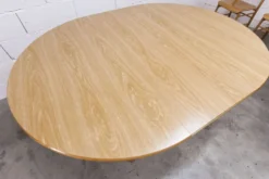 Ensemble Danois table transformable 114 cm /154 + 4 chaises moderniste 1970