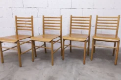 Ensemble Danois table transformable 114 cm /154 + 4 chaises moderniste 1970