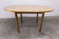 Ensemble Danois table transformable 114 cm /154 + 4 chaises moderniste 1970