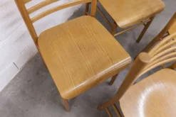 Ensemble Danois table transformable 114 cm /154 + 4 chaises moderniste 1970
