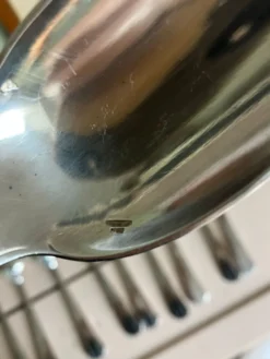 Ensemble de 12 anciennes cuillères à soupe Arr déco Argental