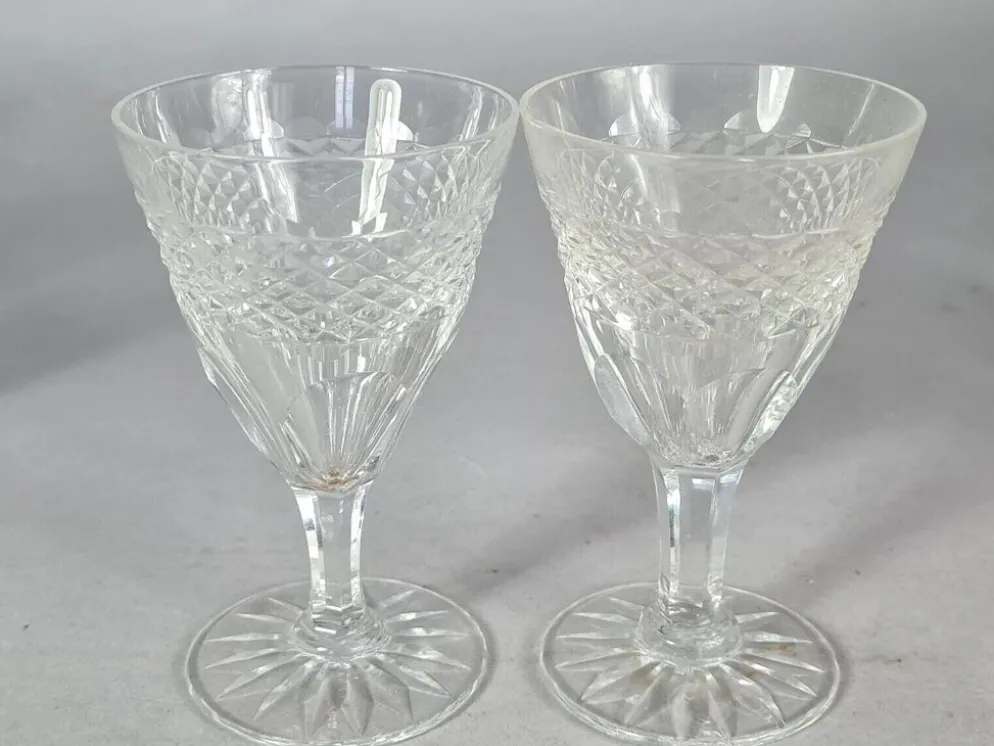 Ensemble de 6 anciens verres aperitif cristal taillé. Parfait état. SC