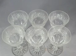 Ensemble de 6 anciens verres aperitif cristal taillé. Parfait état. SC