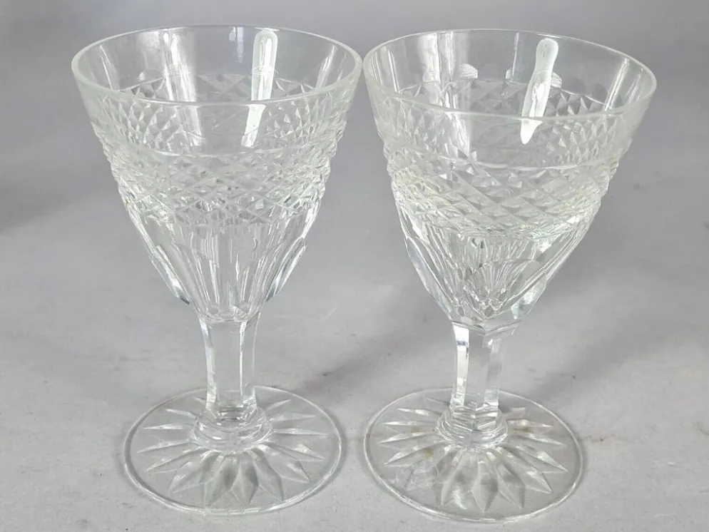 Ensemble de 6 anciens verres aperitif cristal taillé. Parfait état. SC