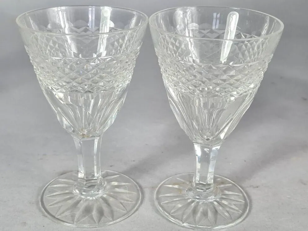 Ensemble de 6 anciens verres aperitif cristal taillé. Parfait état. SC