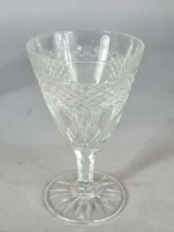 Ensemble de 6 anciens verres aperitif cristal taillé. Parfait état. SC