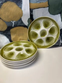 Ensemble de 6 assiettes coquillages Moulin des loups