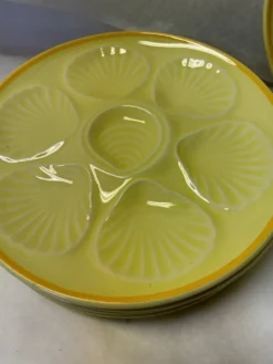 Ensemble de 6 assiettes coquillage moulin des loups
