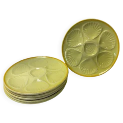 Ensemble de 6 assiettes coquillage moulin des loups