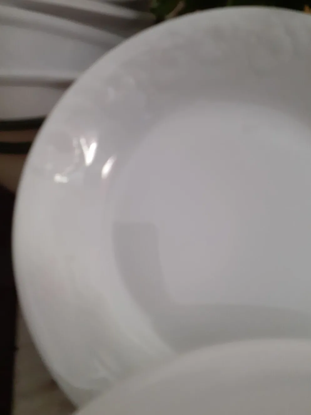 Ensemble de 6 assiettes creuses blanches Limoges