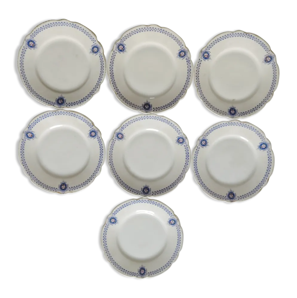 Ensemble de 7 assiettes à dessert Muller Selb