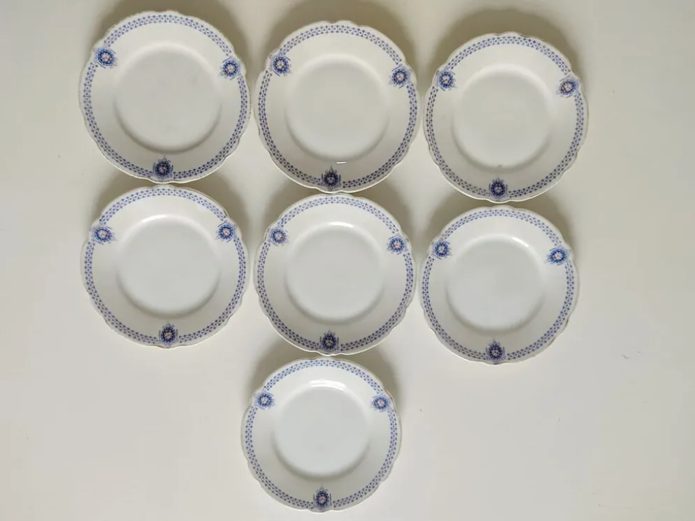 Ensemble de 7 assiettes à dessert Muller Selb