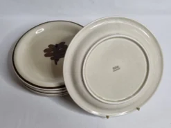Ensemble de 6 assiettes à dessert vintage en grès émaillé décor abstrait "Thomas Germany", 20 cm