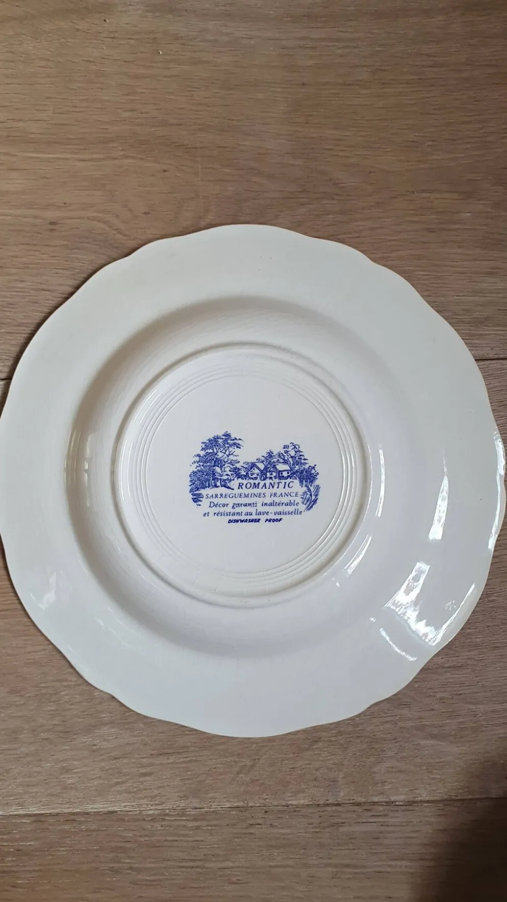 Ensemble de 5 assiettes en porcelaine de Sarreguemines