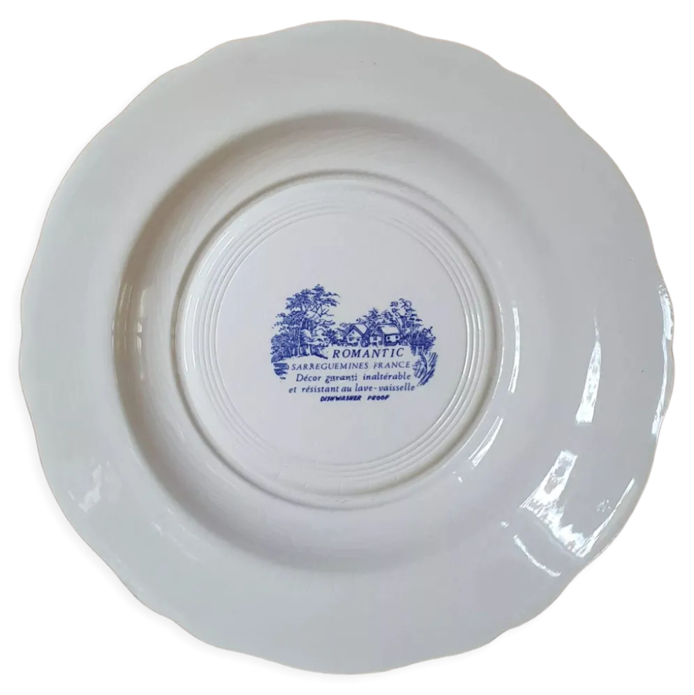 Ensemble de 5 assiettes en porcelaine de Sarreguemines