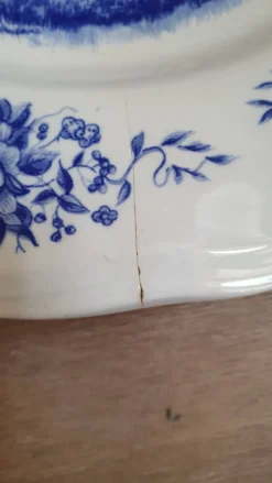 Ensemble de 5 assiettes en porcelaine de Sarreguemines