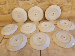 Ensemble de 10 assiettes à huîtres Hutschenreuther vintage