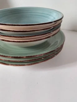 Ensemble de 7 assiettes plates et creuses vintage