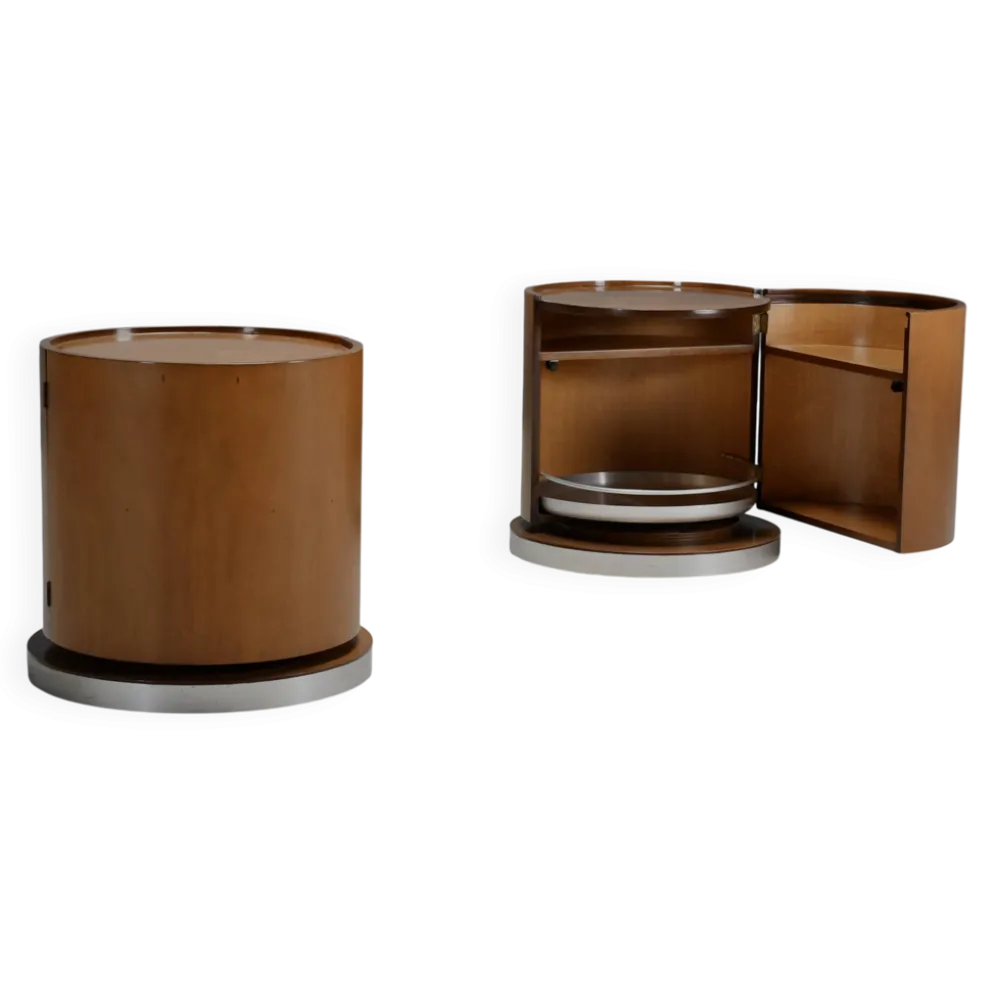 Ensemble de barres rondes en bois par Mario Sabot, Italie, années 1970