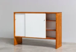 Ensemble de bar suédois du milieu du siècle en pin massif, années 1970