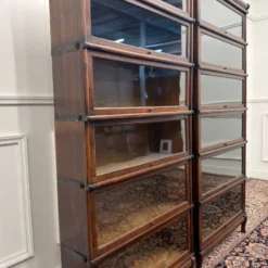 Ensemble de bibliothèques antiques en anglais Wernicke Globe originales