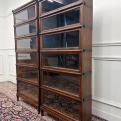Ensemble de bibliothèques antiques en anglais Wernicke Globe originales