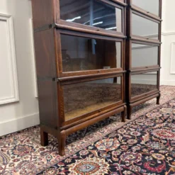 Ensemble de bibliothèques antiques en anglais Wernicke Globe originales