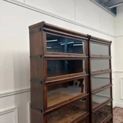 Ensemble de bibliothèques antiques en anglais Wernicke Globe originales