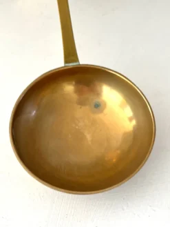 Ensemble de bol à punch en laiton avec 12 tasses, louche – Vintage français des années 50