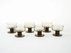 Ensemble de bols à dessert, design italien, années 1970, fabriqué en Italie.