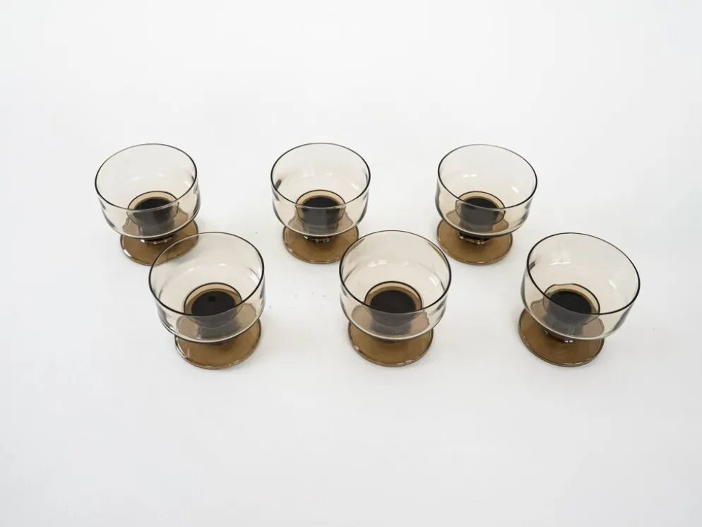 Ensemble de bols à dessert, design italien, années 1970, fabriqué en Italie.