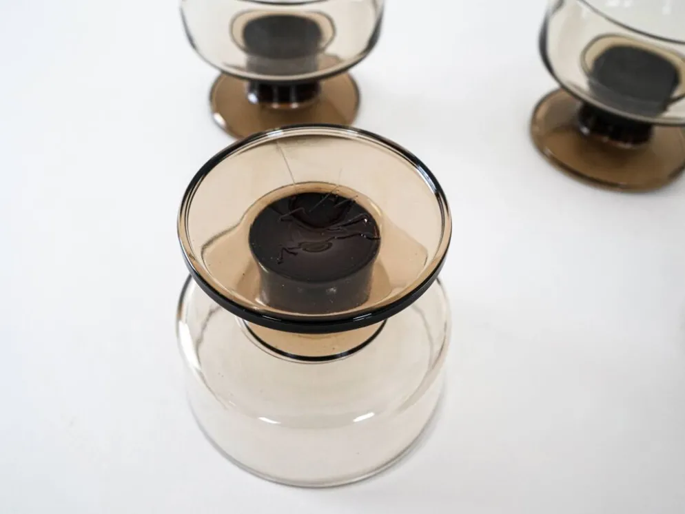 Ensemble de bols à dessert, design italien, années 1970, fabriqué en Italie.