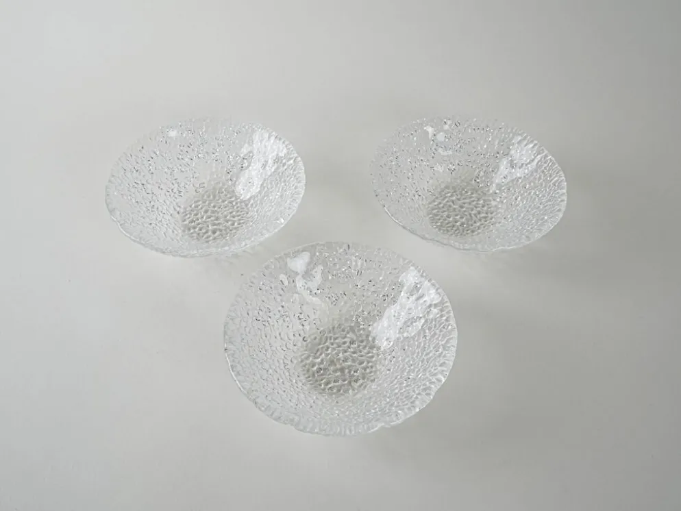 Ensemble de bols en verre, design italien, années 1970, production : Italie
