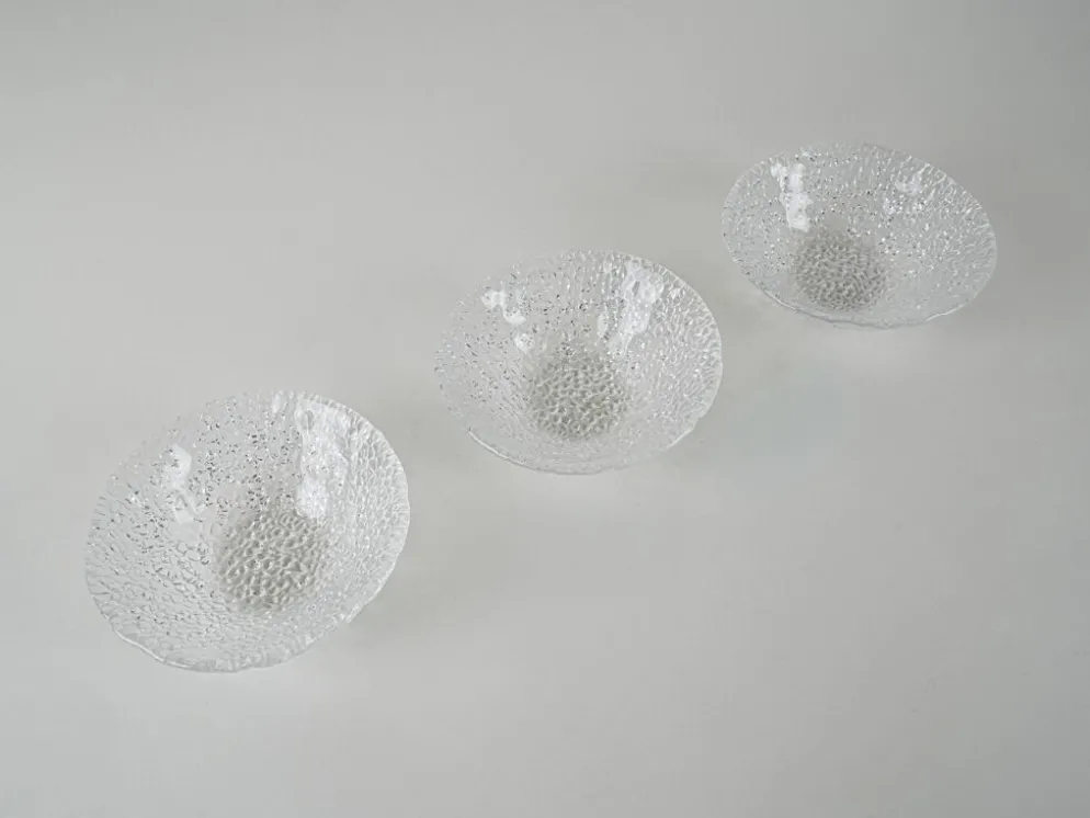 Ensemble de bols en verre, design italien, années 1970, production : Italie