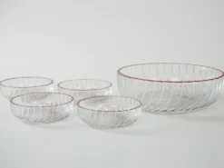 Ensemble de bols à salade en verre, design italien, années 1970, production : Italie
