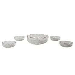 Ensemble de bols à salade en verre, design italien, années 1970, production : Italie