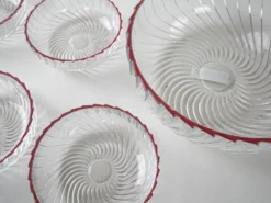 Ensemble de bols à salade en verre, design italien, années 1970, production : Italie