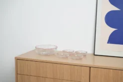 Ensemble de bols à salade en verre, design italien, années 1970, production : Italie